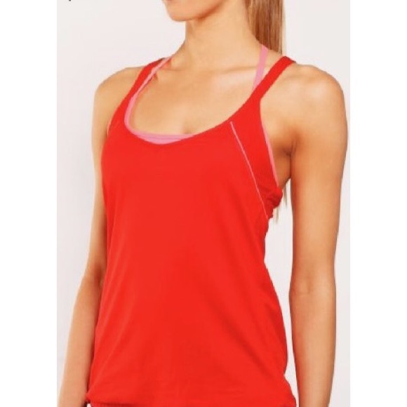 Gorgeous Vibrant Red Lorna Jane Racerback Top - Picture 1 of 6